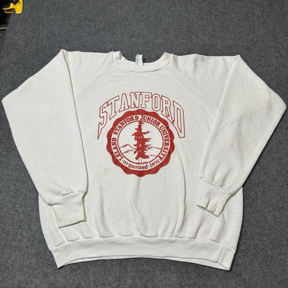 VTG 80s Stanford University Crewneck Healthknit Mens XL College Outdoor Casual